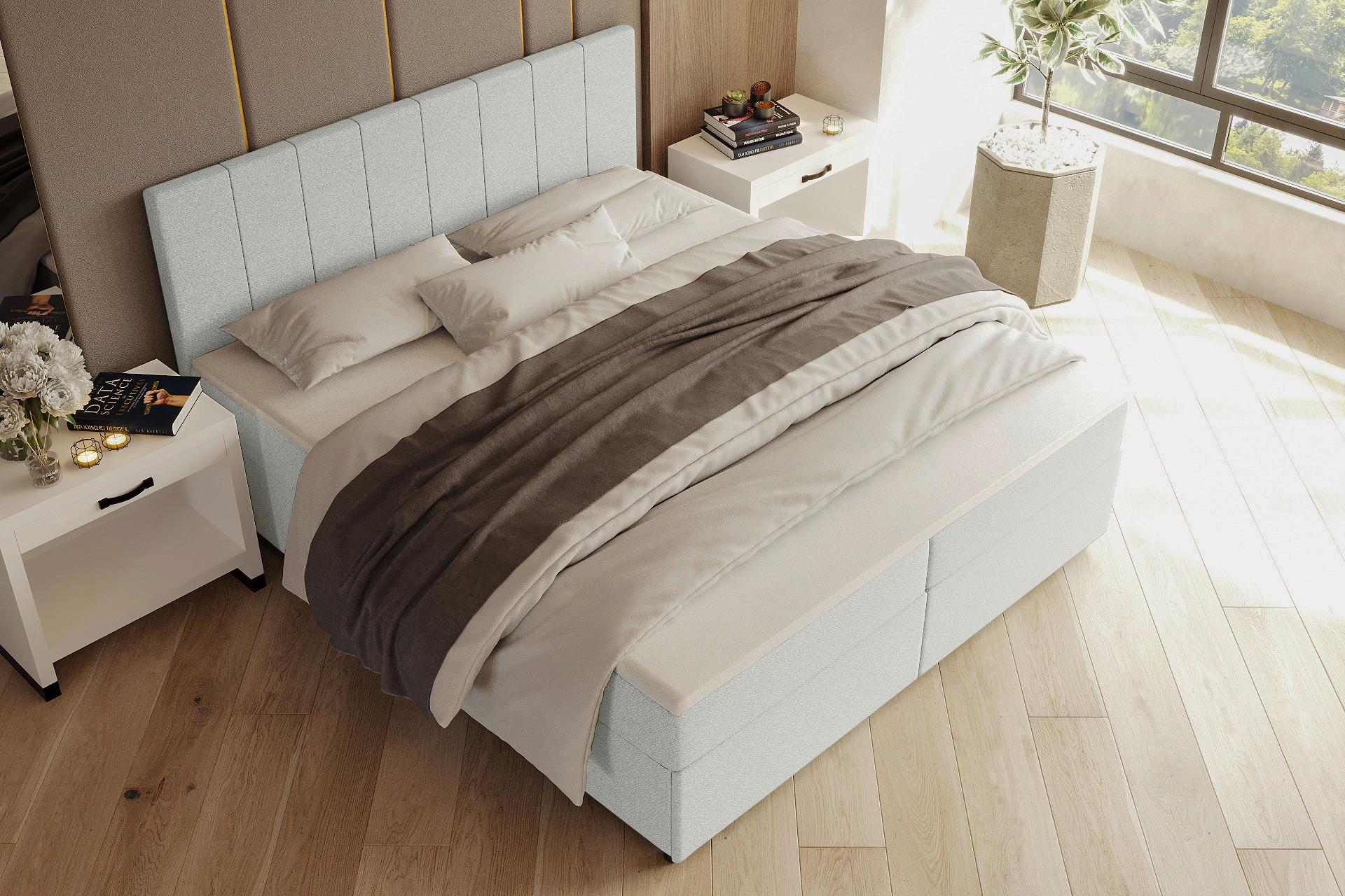 Boxbett Odin Grau ca. 160x200cm Textil Based Möbel > Betten Grau