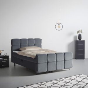 Boxbett Mona Anthrazit ca. 180x200cm Textil Mömax Möbel > Betten Anthrazit