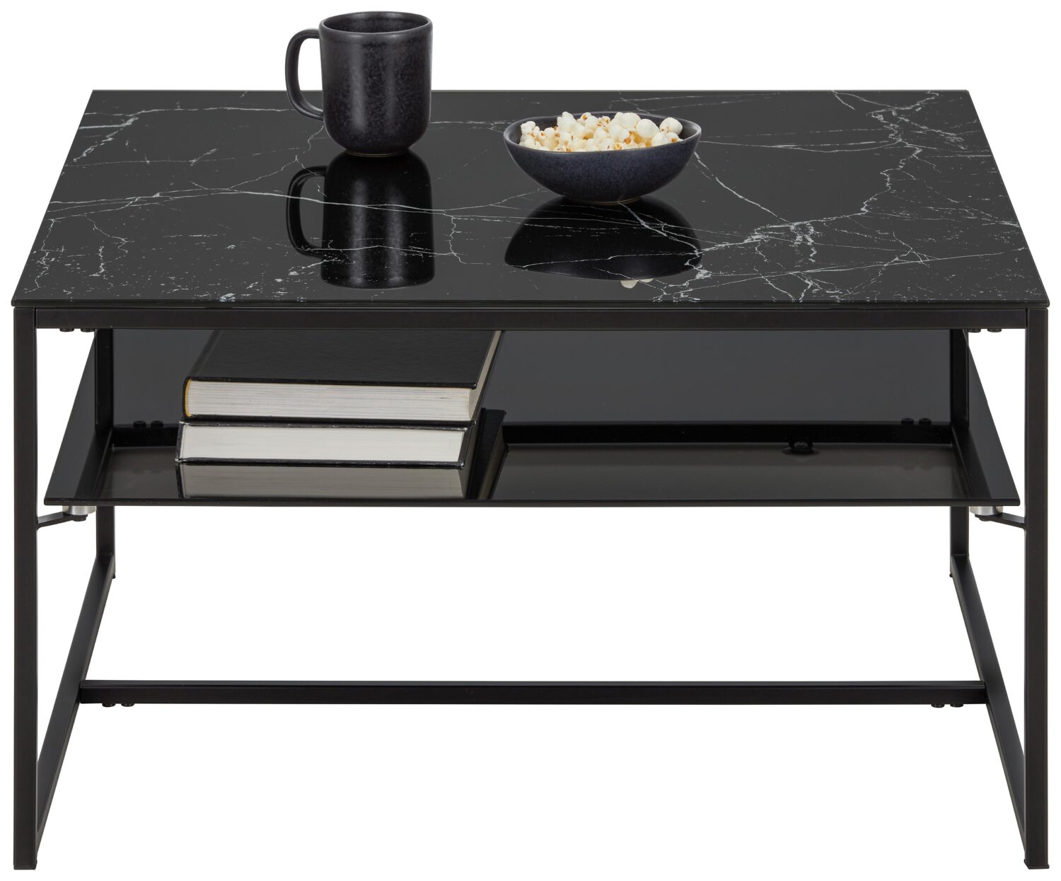 Wohnli Möbelsuche - Couchtisch Aiden in Schwarz mit Ablage