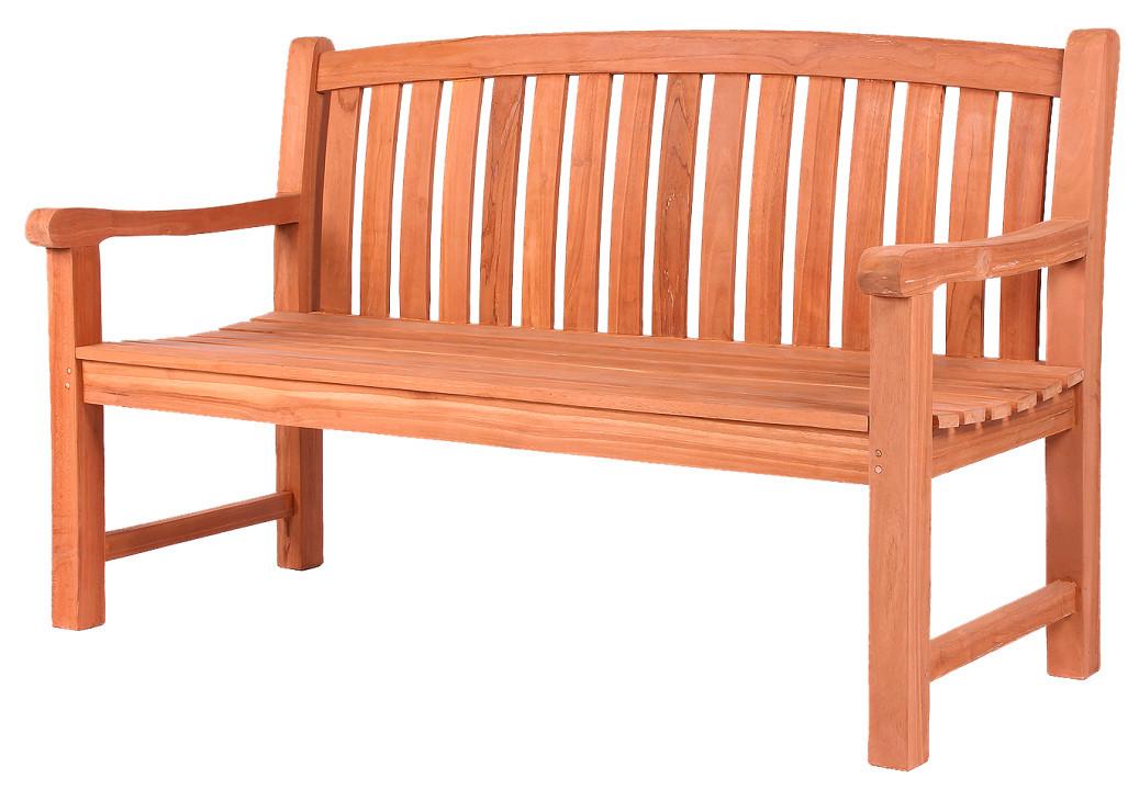 Gartenbank Woodie ca. 150x94x57 cm Teak massiv Holz Gardenson Garten & Outdoor > Gartenmöbel > Gartenbänke Braun