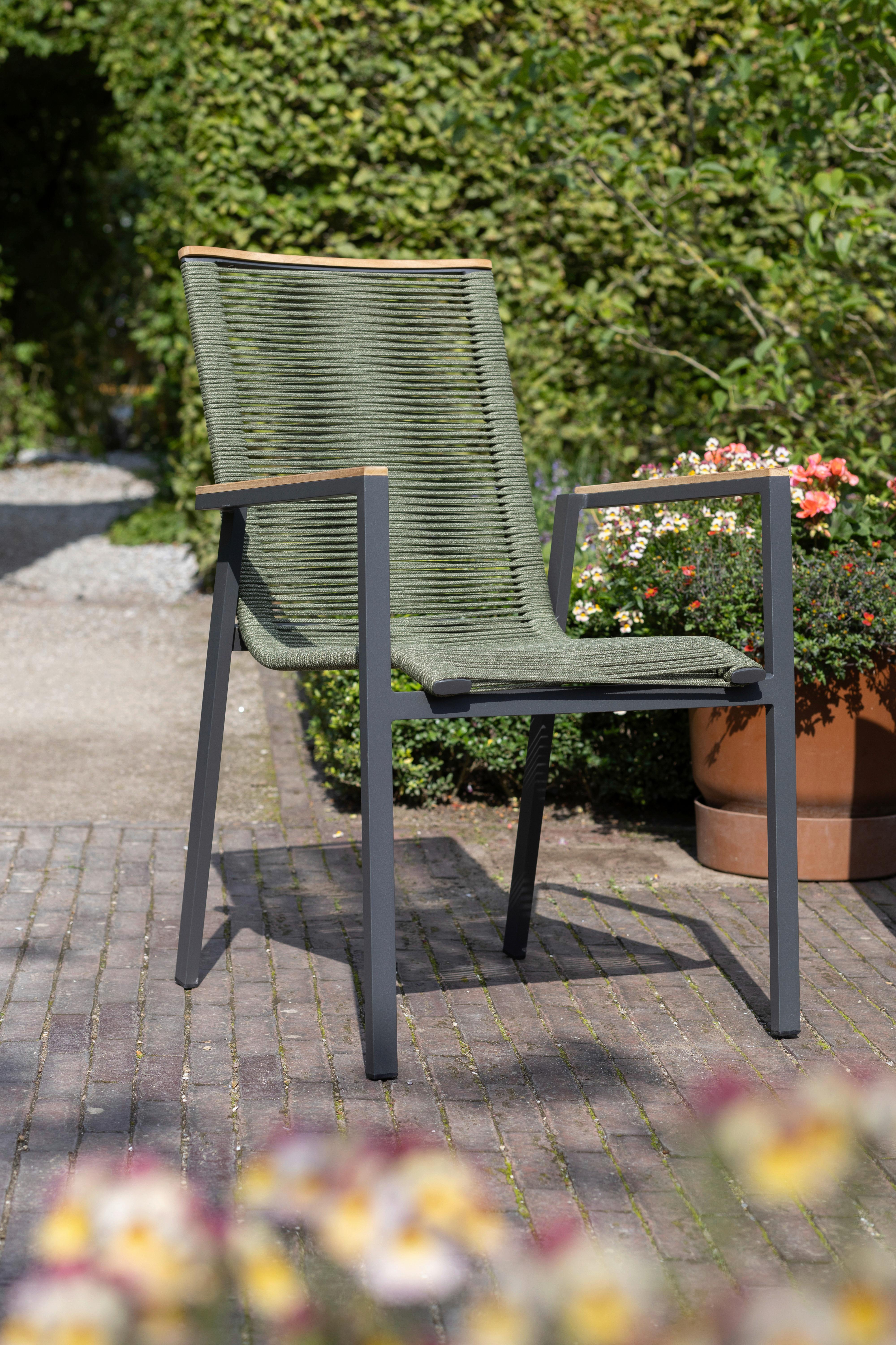 wohnli-moebel-suche-002489002501-1 Stapelsessel-Set Montana 2er-Set Grün stapelbar Metall Gardenson Garten & Outdoor > Gartenmöbel > Gartenstühle Anthrazit