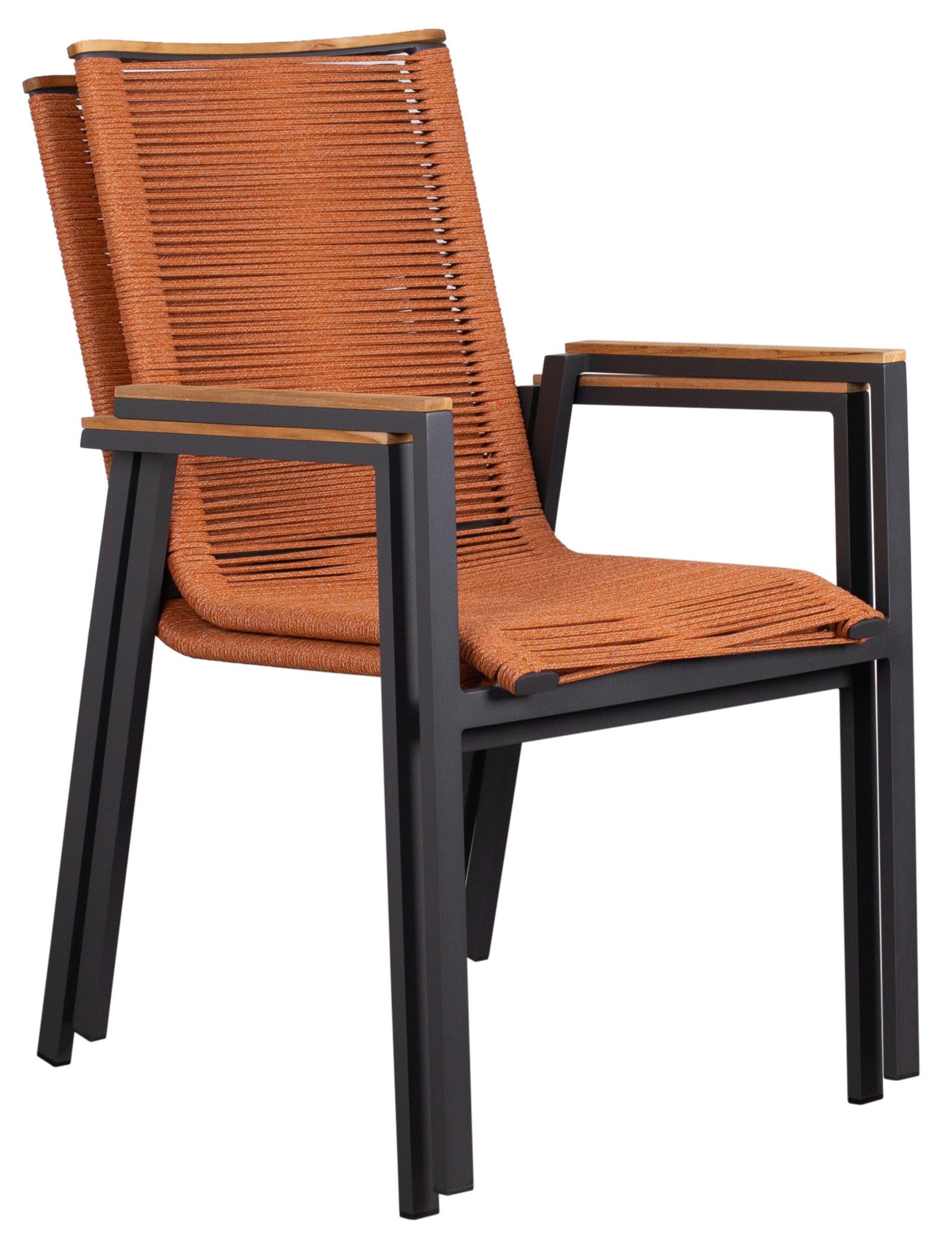Wohnli Möbelsuche - Stapelsessel-Set Montana 2er-Set Terracotta stapelbar
