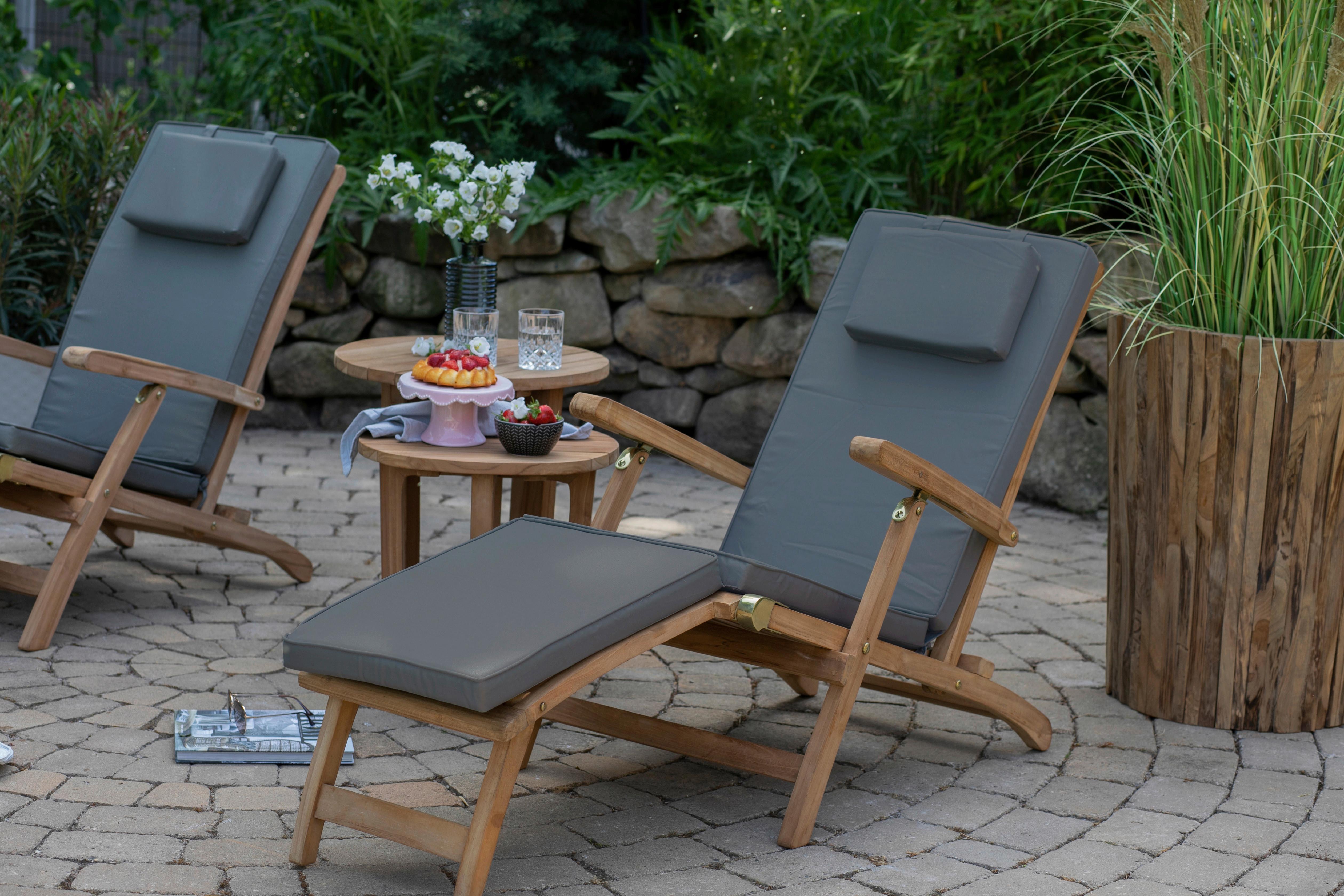 Sonnenliege Woodie Teak Holz Gardenson Garten & Outdoor > Gartenmöbel > Gartenliegen Braun