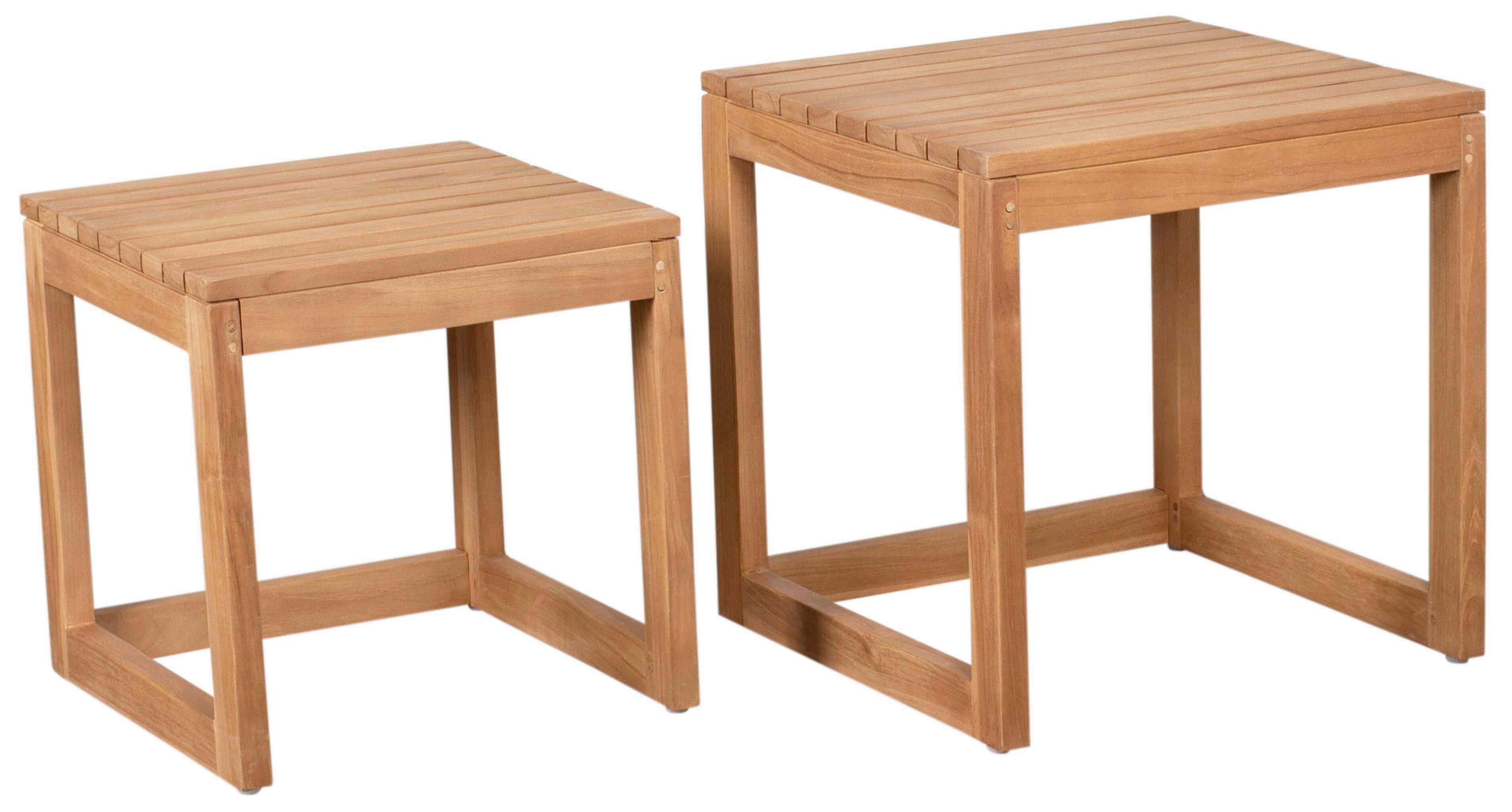 Beistelltisch-Set Woodie 2er-Set Holz Holz  Garten & Outdoor > Gartenmöbel > Gartentische > Gartenesstische Braun