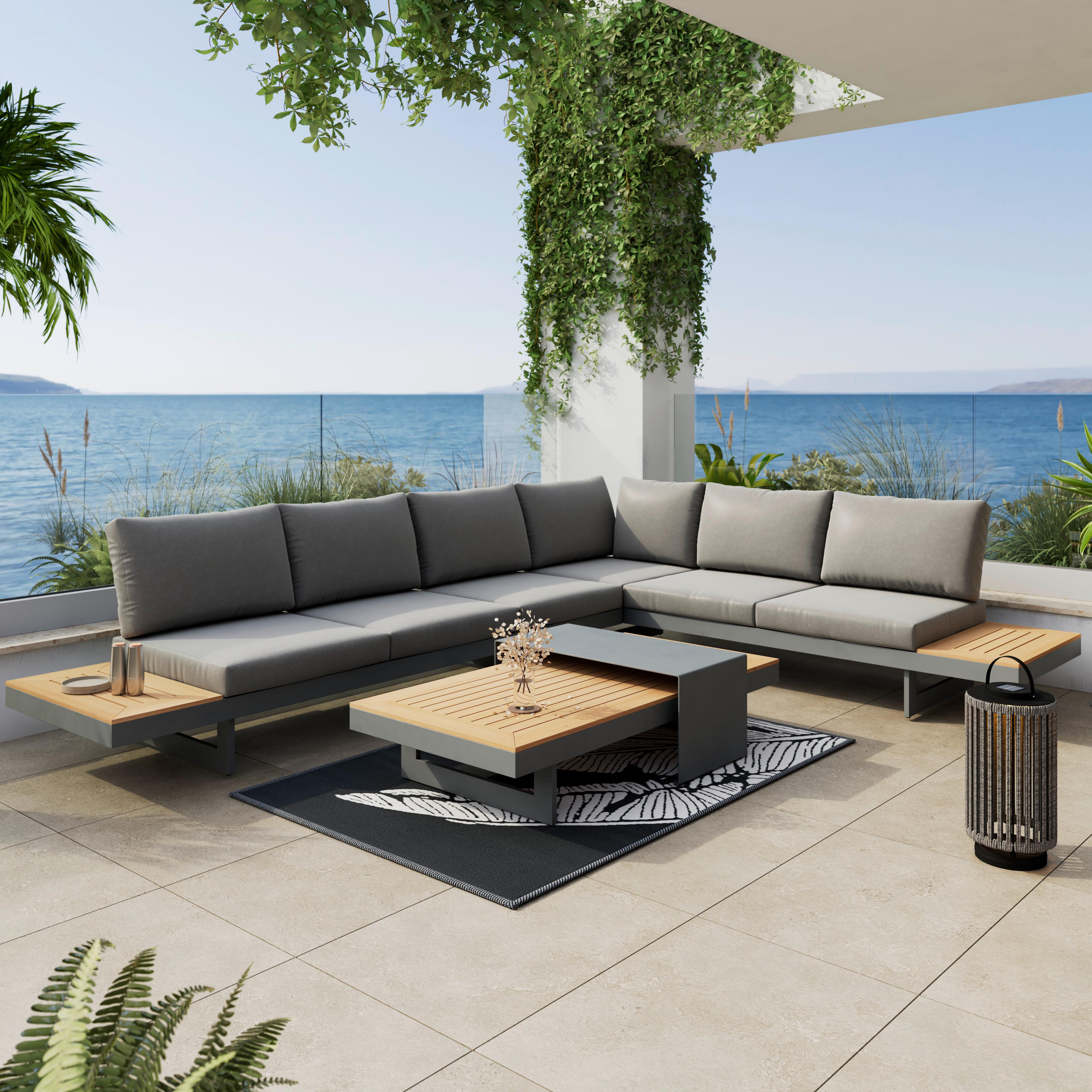 wohnli-moebel-suche-002492004201 Wohnli Möbelsuche - Loungegarnitur Sabrina Grau Metall/Outdoorstoff +Abdeckung