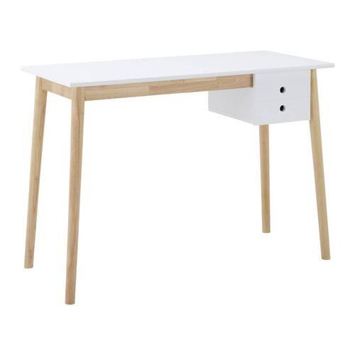 Wohnli Möbelsuche - Schreibtisch Melanie Weiß Echtholz/MDF ca. 106x48 cm