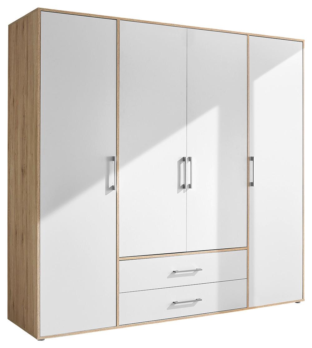 wohnli-moebel-suche-002522006502 Wohnli Möbelsuche - Kleiderschrank Lembo Weiß/Eiche Artisan