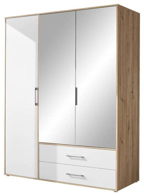wohnli-moebel-suche-002522006503 Wohnli Möbelsuche - Kleiderschrank Lembo Weiß/Eiche Artisan