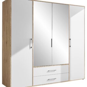 Wohnli Möbelsuche - Kleiderschrank Lembo Weiß/Eiche Artisan