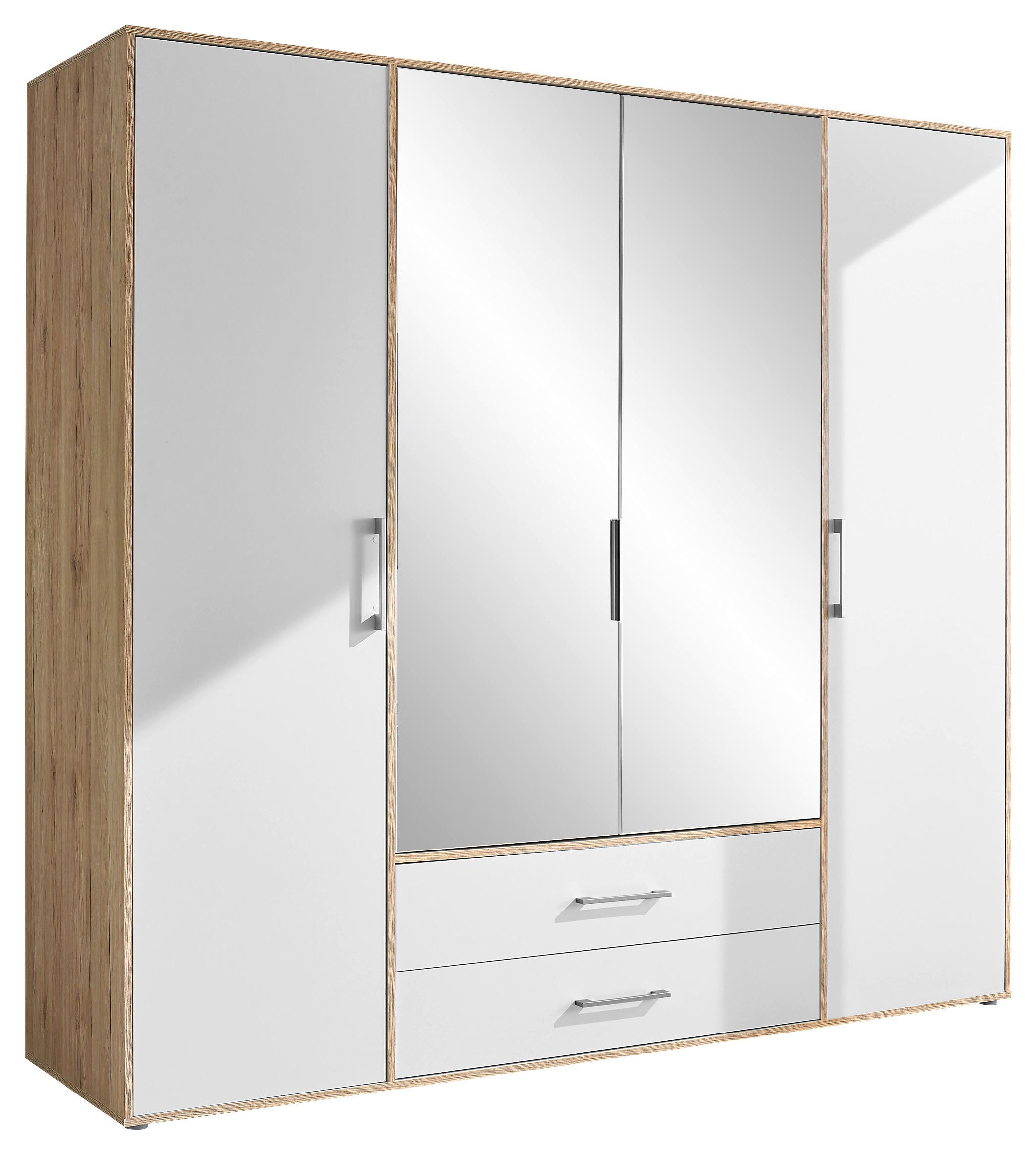 Wohnli Möbelsuche - Kleiderschrank Lembo Weiß/Eiche Artisan