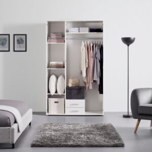 Drehtürenschrank in Weiß Holzwerkstoff Mömax Möbel > Schränke > Kleiderschränke > Drehtürenschränke Weiß