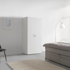 Kleiderschrank Joe Weiß Kunststoff Based Möbel > Schränke > Kleiderschränke Weiß