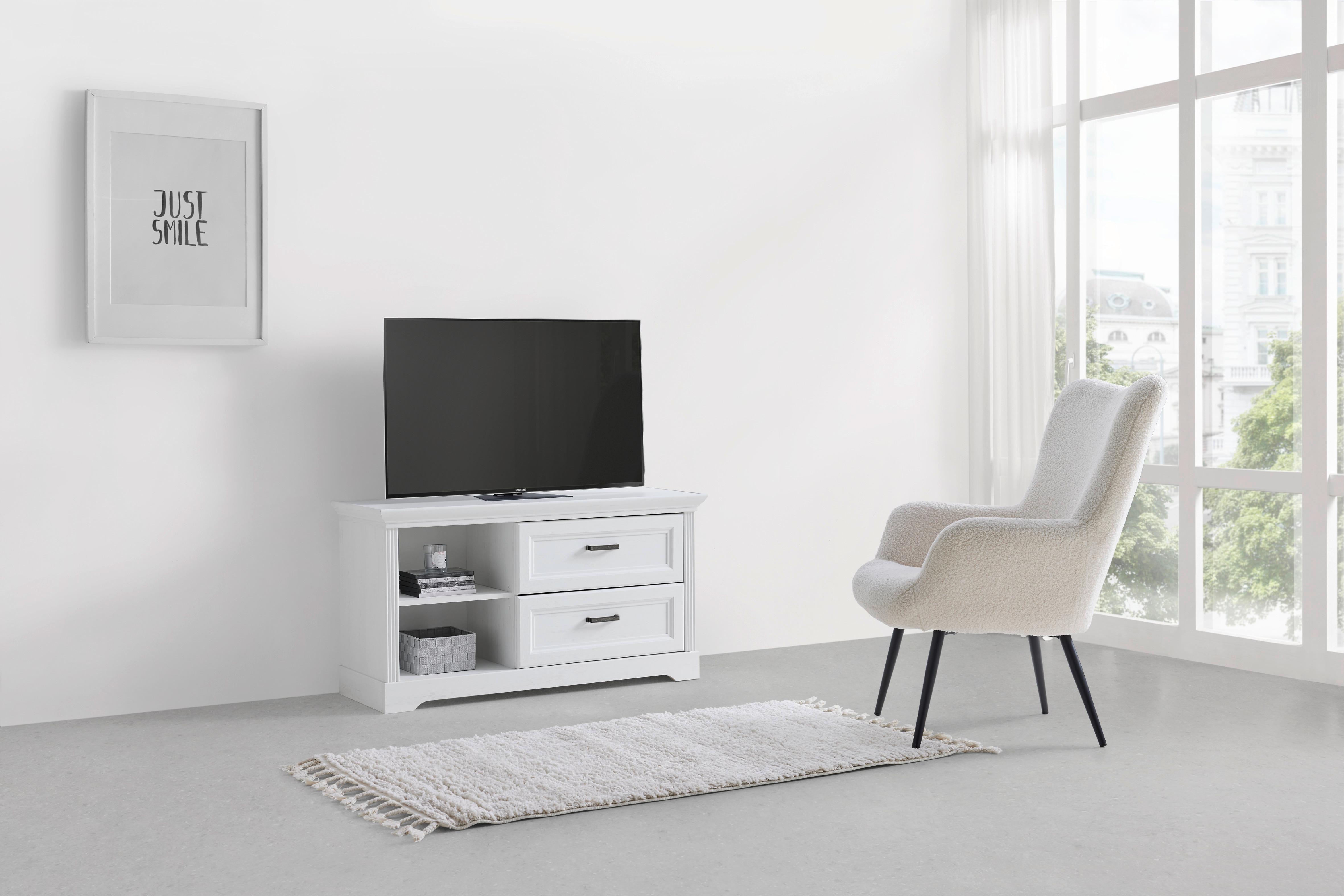 TV-Element Morilou Weiß Holzwerkstoff Zandiara Möbel > TV-Möbel Weiß