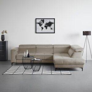 Ecksofa Emma rechts Beige Textil Premium Living Möbel > Sofas & Couches > Wohnlandschaften > Ecksofas > XXL Ecksofas Beige