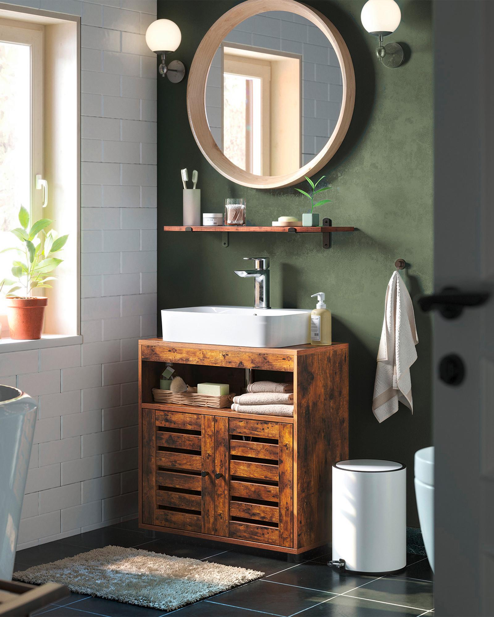 WASCHBECKENUNTERSCHRANK BBK04BXV1 Holzwerkstoff MID.YOU Möbel > Schränke > Badezimmerschränke > Waschbeckenunterschränke Braun