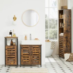 WASCHBECKENUNTERSCHRANK WASHBASIN CABINET Metall, Holzwerkstoff MID.YOU Möbel > Schränke > Badezimmerschränke > Waschbeckenunterschränke Braun