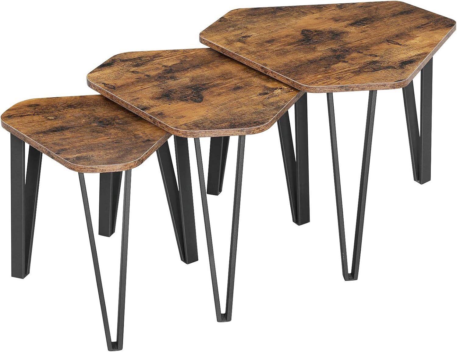 Wohnli Möbelsuche - Beitstelltisch 3er-Set in Schwarz