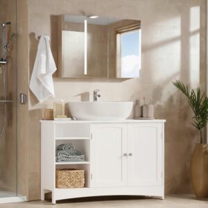 WASCHBECKENUNTERSCHRANK WASHBASIN CABINET Holzwerkstoff MID.YOU Möbel > Schränke > Badezimmerschränke > Waschbeckenunterschränke Weiß