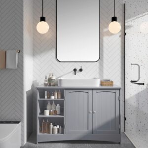 WASCHBECKENUNTERSCHRANK WASHBASIN CABINET Holzwerkstoff MID.YOU Möbel > Schränke > Badezimmerschränke > Waschbeckenunterschränke Grau