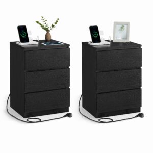 NACHTSCHRANKSET NIGHTSTAND Holzwerkstoff MID.YOU Möbel > Kommoden & Schubladenschränke > Nachttische Schwarz