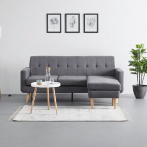 Wohnlandschaft grau, 'Tamara' Textil Bessagi Home Möbel > Sofas & Couches > Wohnlandschaften > Ecksofas Grau