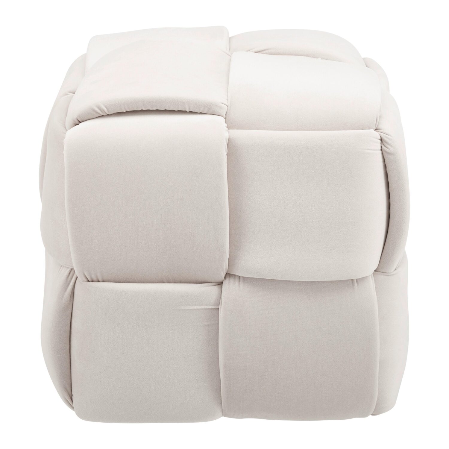 Wohnli Möbelsuche - Hocker Ella Beige Samt