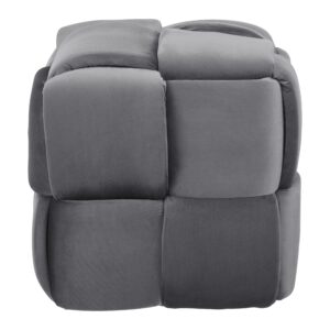 Wohnli Möbelsuche - Hocker Ella Grau Samt