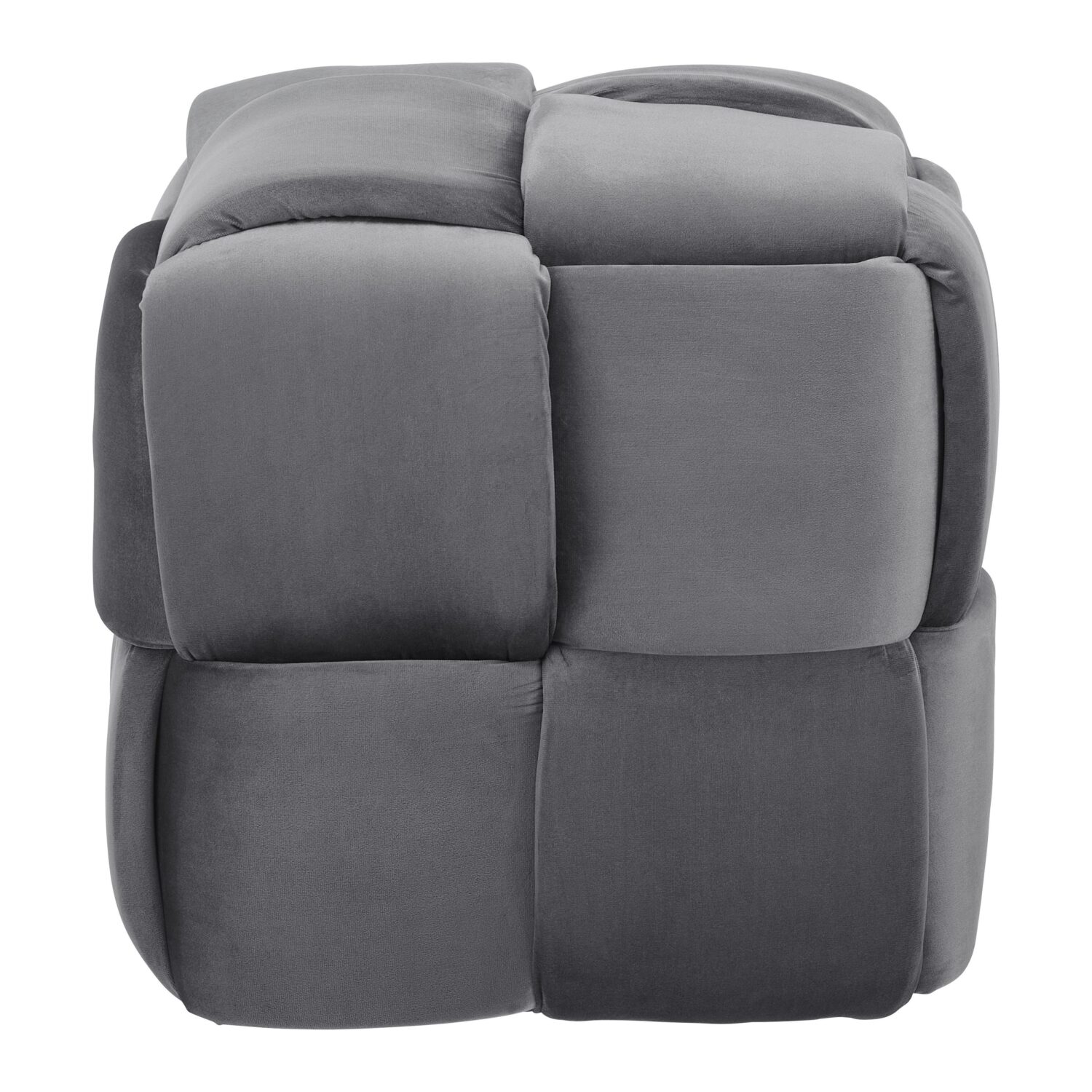 Wohnli Möbelsuche - Hocker Ella Grau Samt