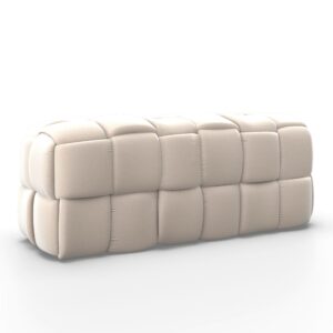 Wohnli Möbelsuche - Hockerbank Ella Beige Samt Gepolstert