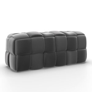 Wohnli Möbelsuche - Hockerbank Ella Grau Samt Gepolstert