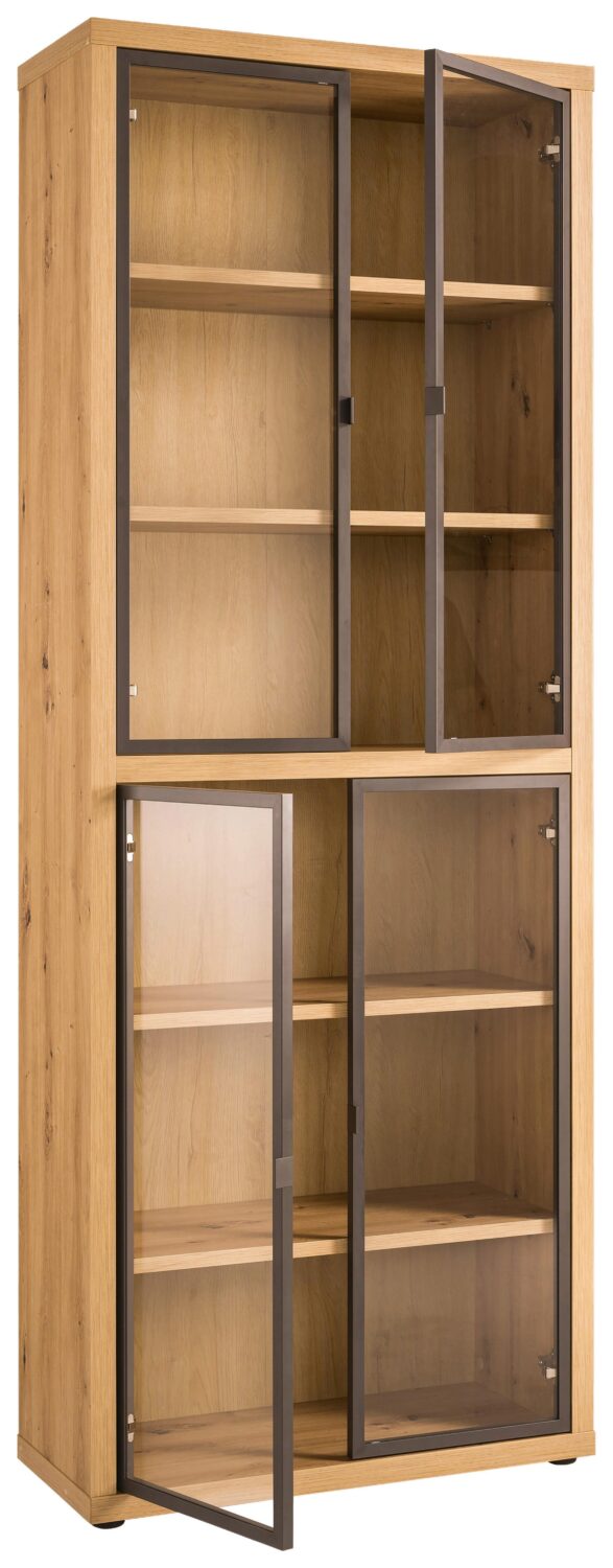 Türenset aus Glas in Anthrazit Metall Mömax Möbel > Schränke Anthrazit