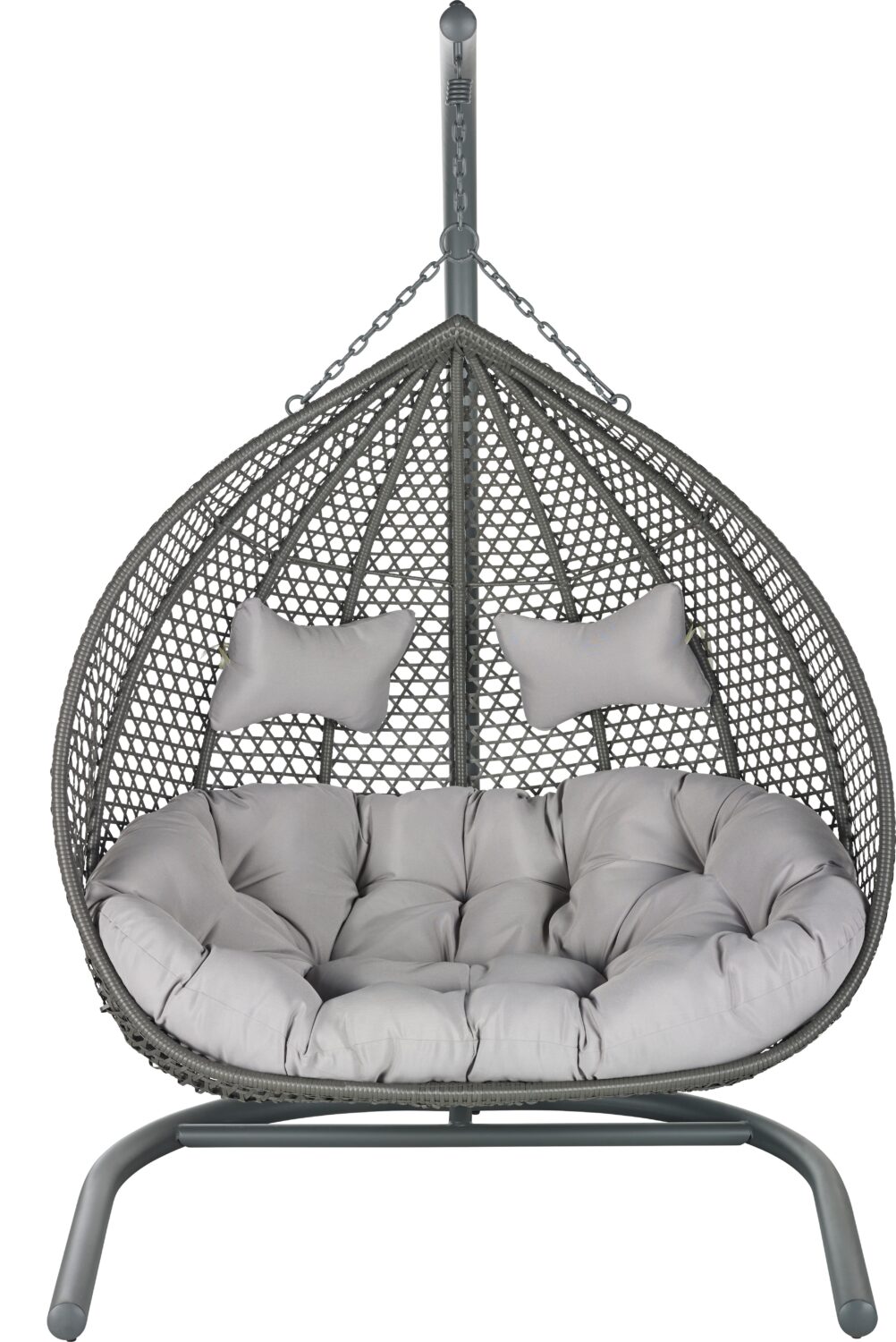 Hängesessel Bari Grau Metall/Kunststoff/Outdoorstoff Textil Bessagi Garden Garten & Outdoor > Gartenmöbel > Garten Relaxmöbel Grau