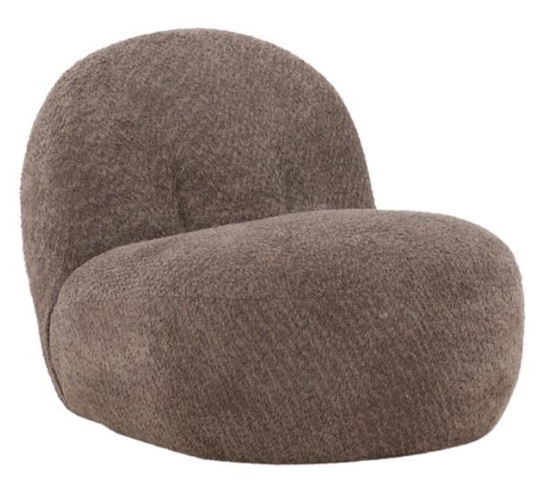 Wohnli Möbelsuche - Cocktailsessel Omaha Dunkelgrau Bouclé