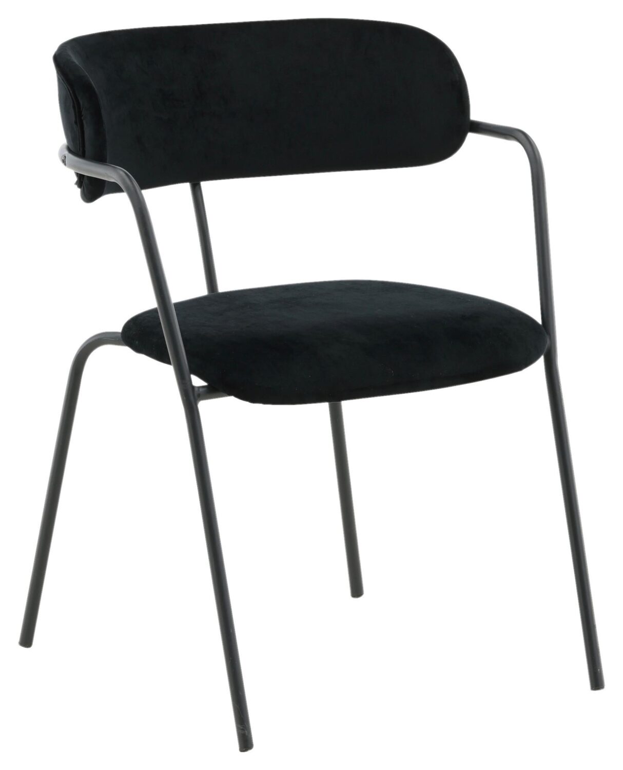 Wohnli Möbelsuche - Stuhl-Set Arrow 2er-Set ca. 58x79 cm Samt Schwarz