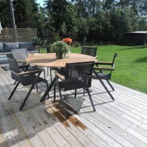 wohnli-moebel-suche-002615010101-1 GARTENTISCH MEXICO Metall, Holz Gardenson Garten & Outdoor > Gartenmöbel > Gartentische > Gartenesstische Schwarz