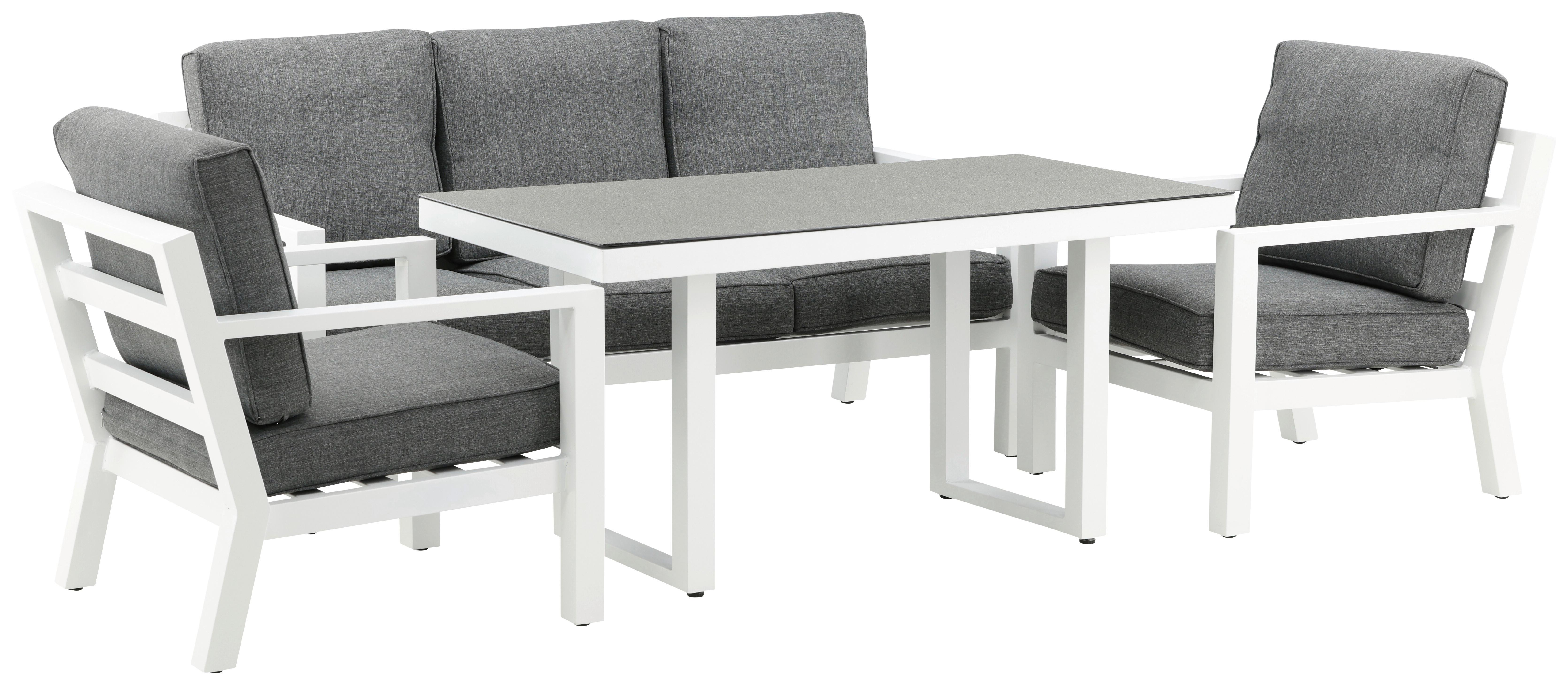 wohnli-moebel-suche-002615010801 Wohnli Möbelsuche - Loungegarnitur Barcelona Grau/Weiß Metall/Textil