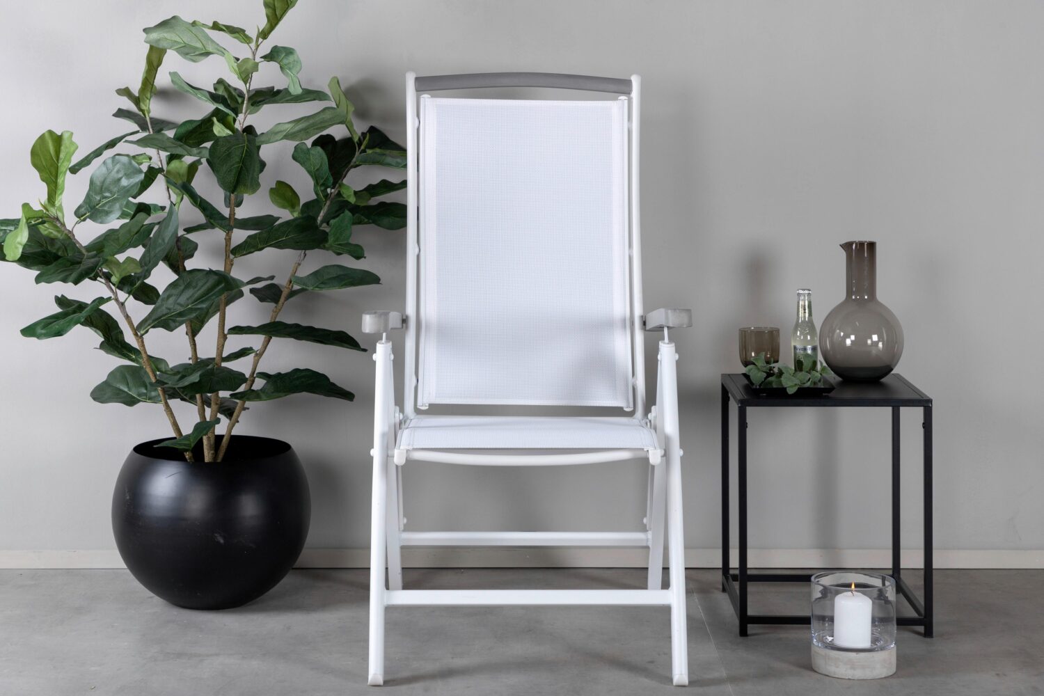 Wohnli Möbelsuche - Gartensessel 2er-Set Albany ca. 60x110x60 cm Weiß