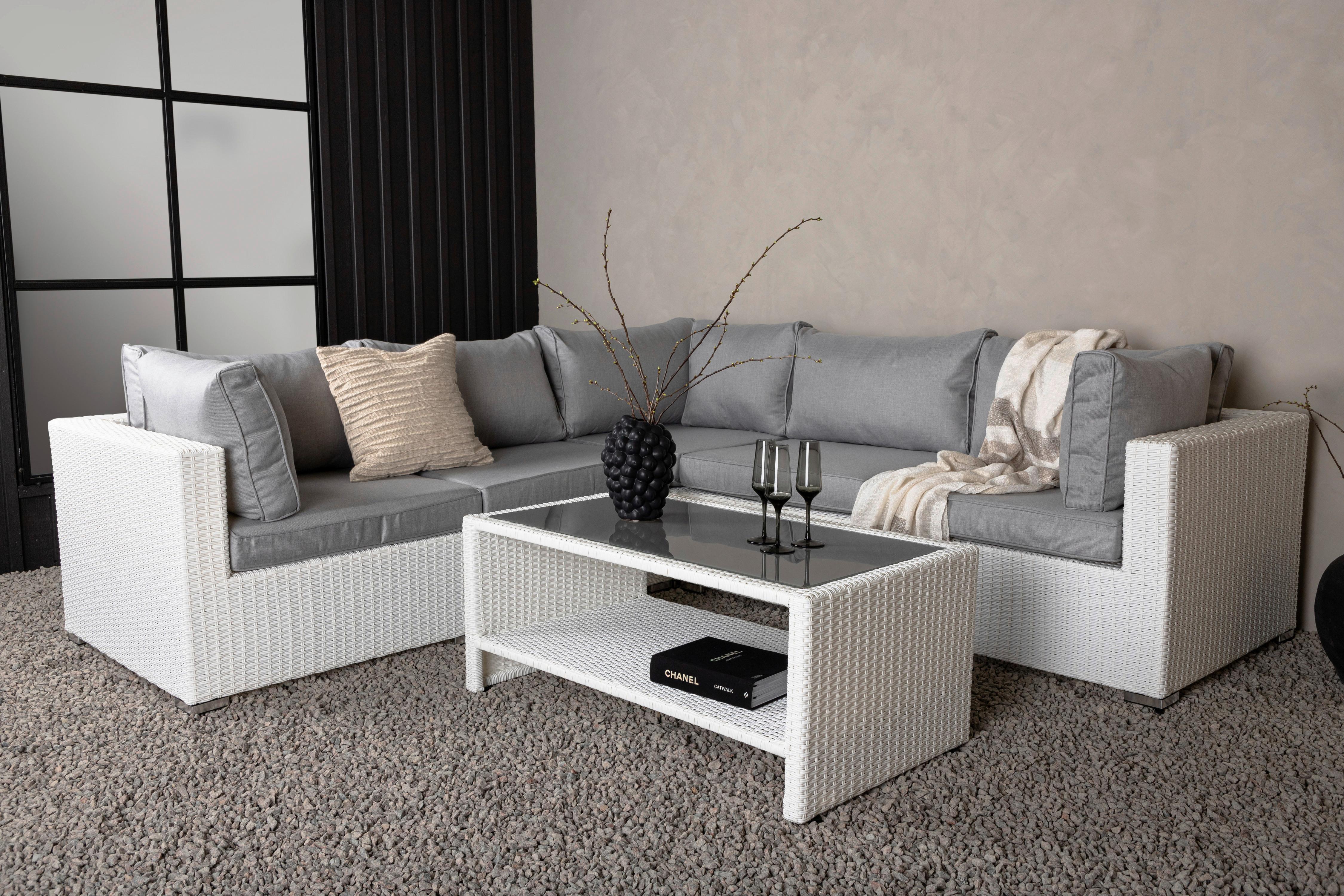Loungegarnitur Amazon Hellgrau Kunststoff Gardenson Garten & Outdoor > Loungemöbel > Loungegarnituren Grau
