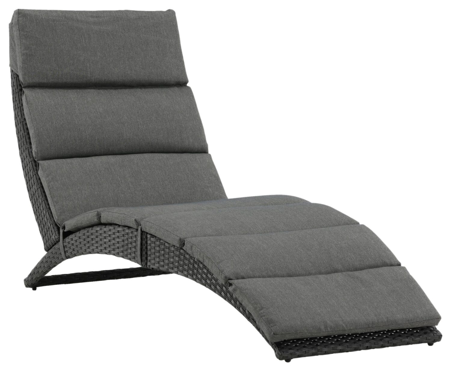 Sonnenliege Archie ca. 64x84x158 cm Schwarz Kunststoff Gardenson Garten & Outdoor > Gartenmöbel > Gartenliegen Schwarz