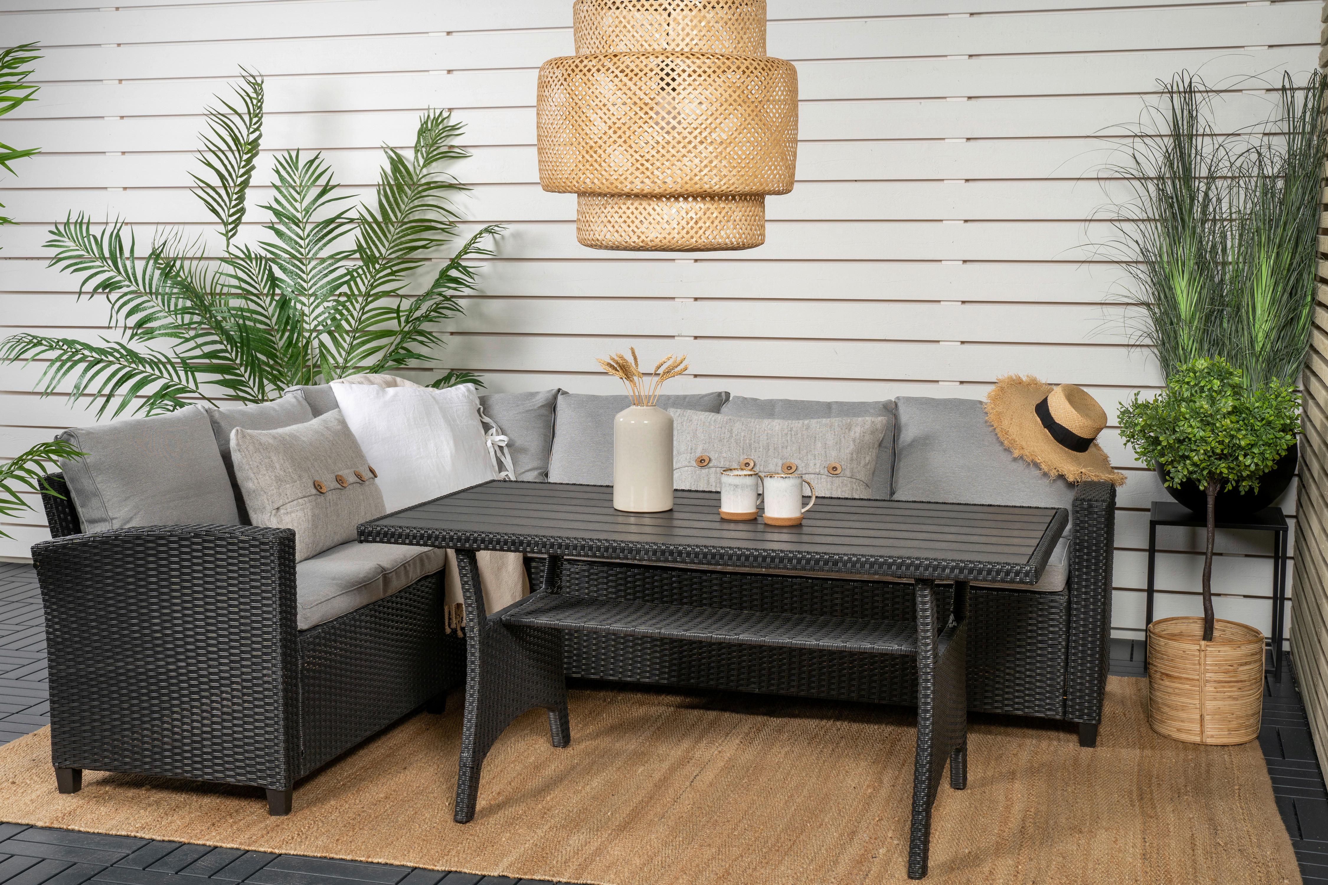 Wohnli Möbelsuche - Dining-Loungeset Bentwood ca. 173x227 cm Schwarz