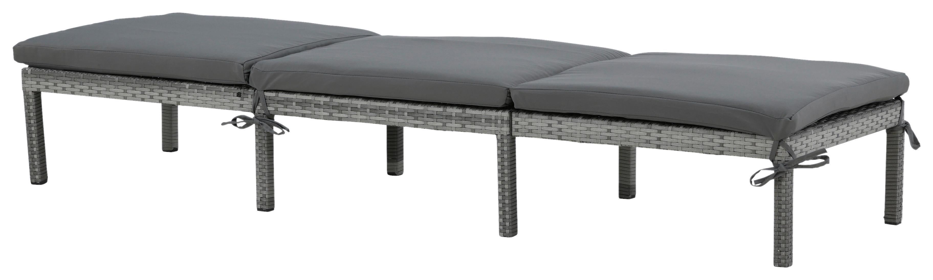 Gartenliege Bilbao ca. 59x84x198 cm Grau Textil Gardenson Garten & Outdoor > Gartenmöbel > Gartenliegen Grau