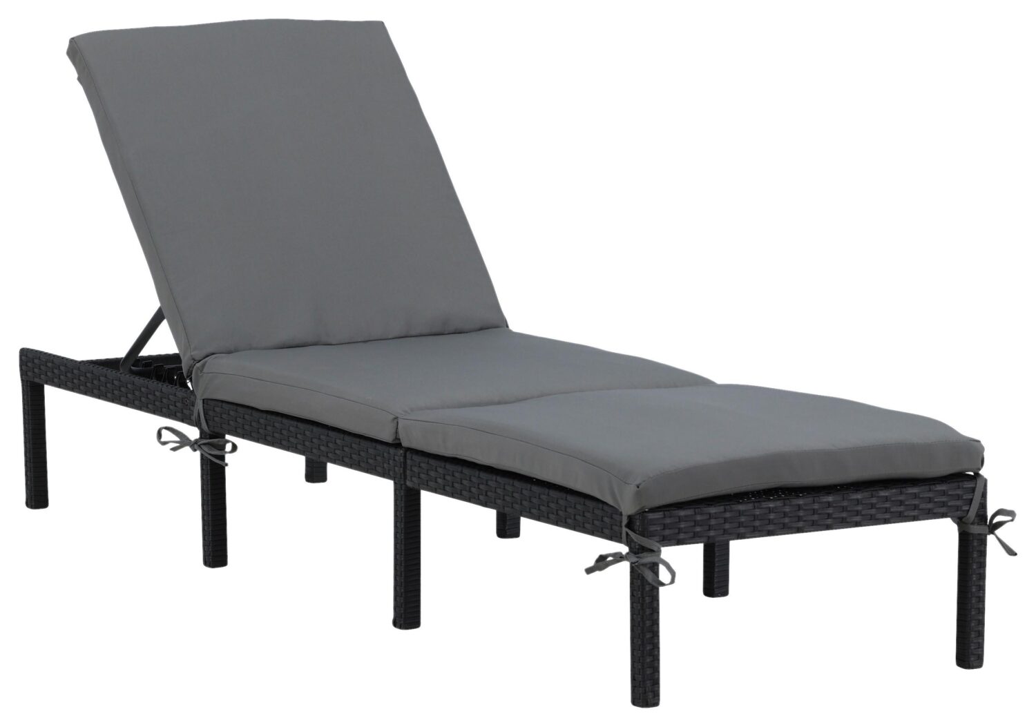 Wohnli Möbelsuche - Sonnenliege Bilbao ca. 59x84x198 cm Schwarz