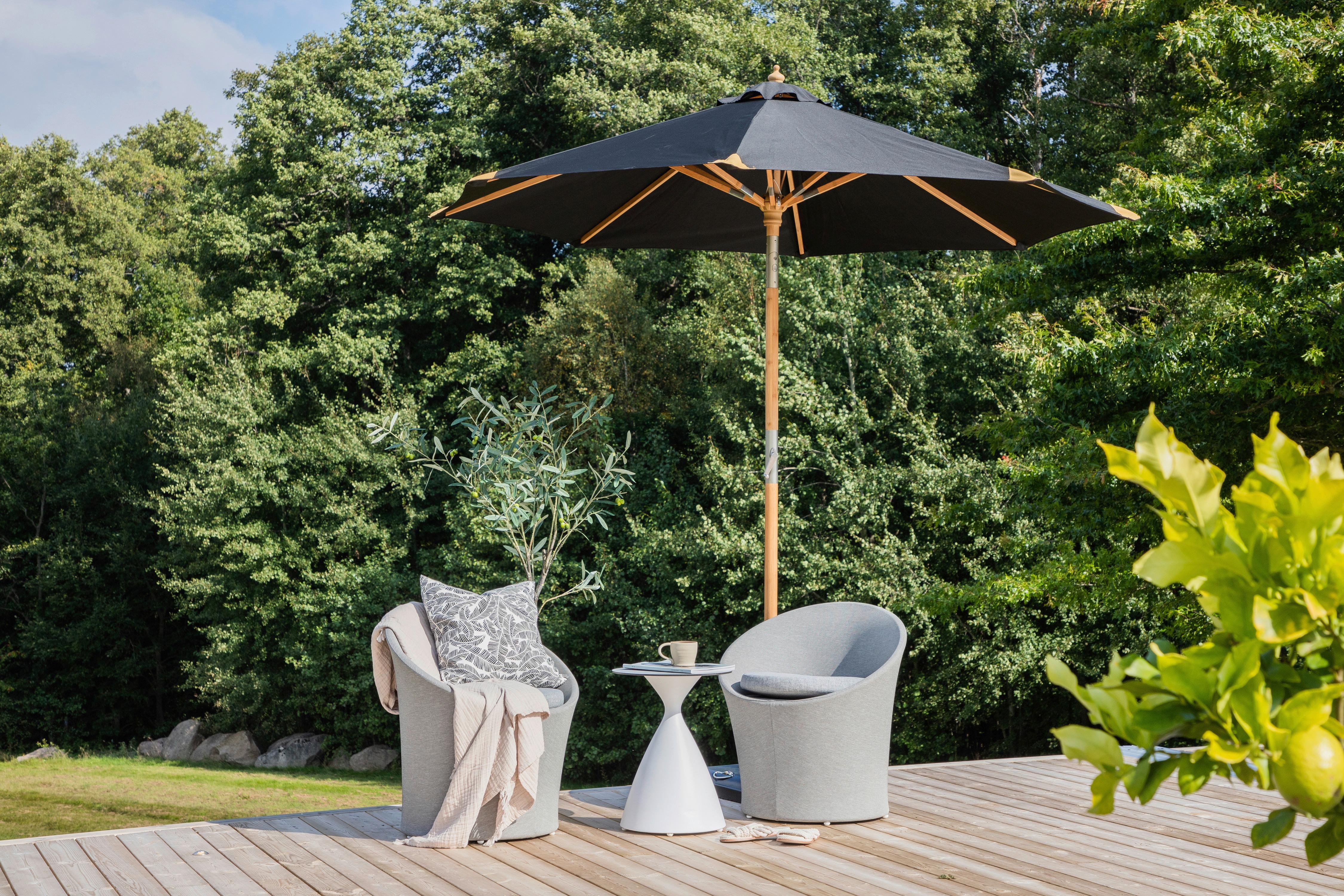 Sonnenschirm Cerox ca. 270x250 cm Schwraz  Gardenson Garten & Outdoor > Sonnen- & Sichtschutz > Sonnen- & Ampelschirme Schwarz