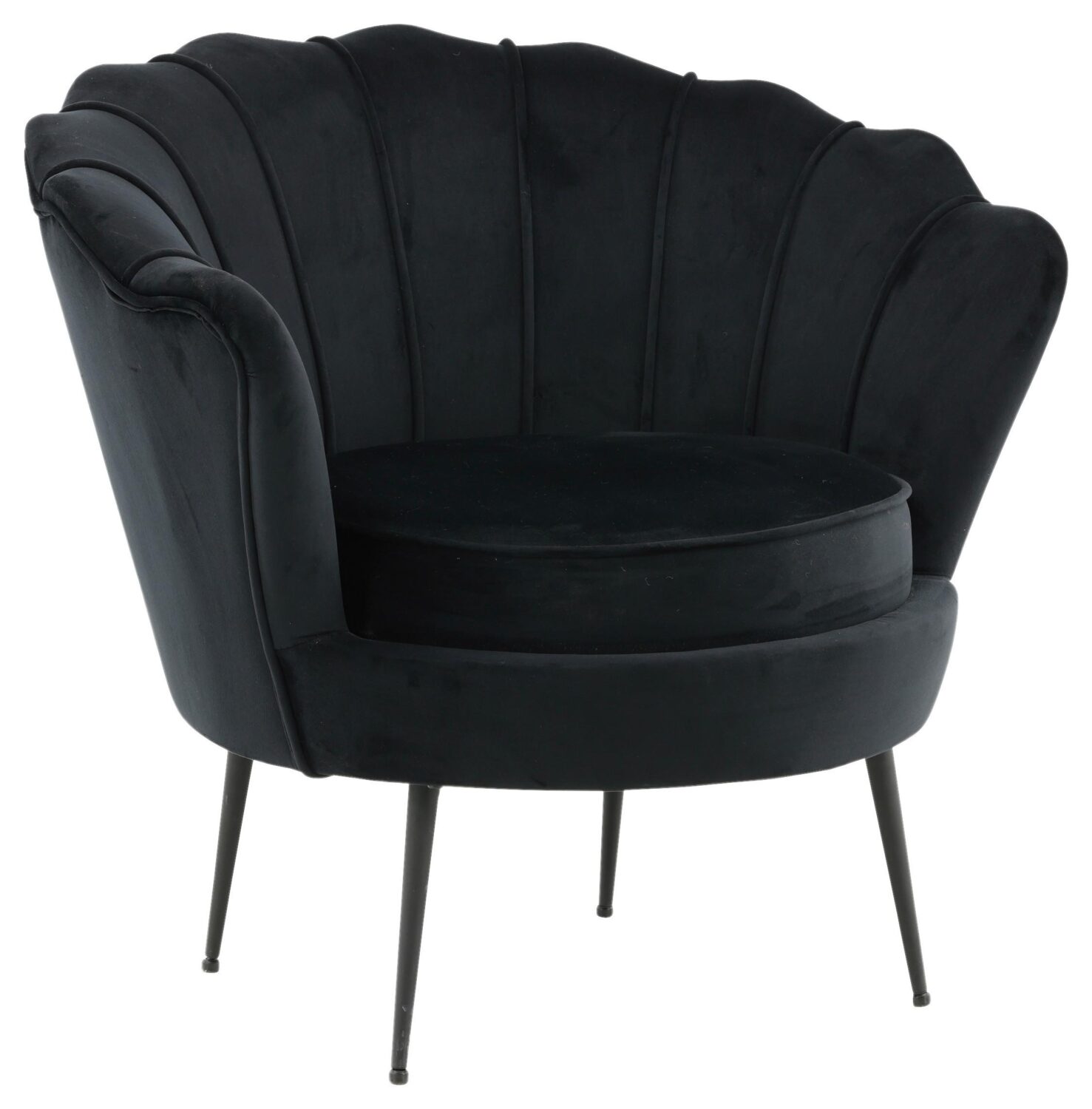 Wohnli Möbelsuche - Sessel Calais ca. 83x76 cm Schwarz Samt