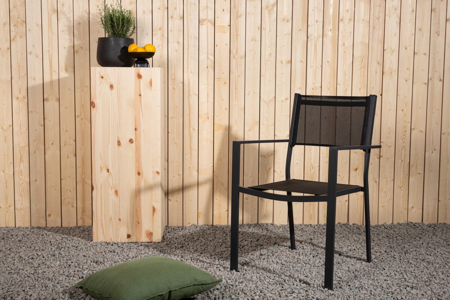 Stapelsessel-Set Copacabana Schwarz Aluminium 2er-Set Metall, Textil Gardenson Garten & Outdoor > Gartenmöbel > Gartenstühle Schwarz