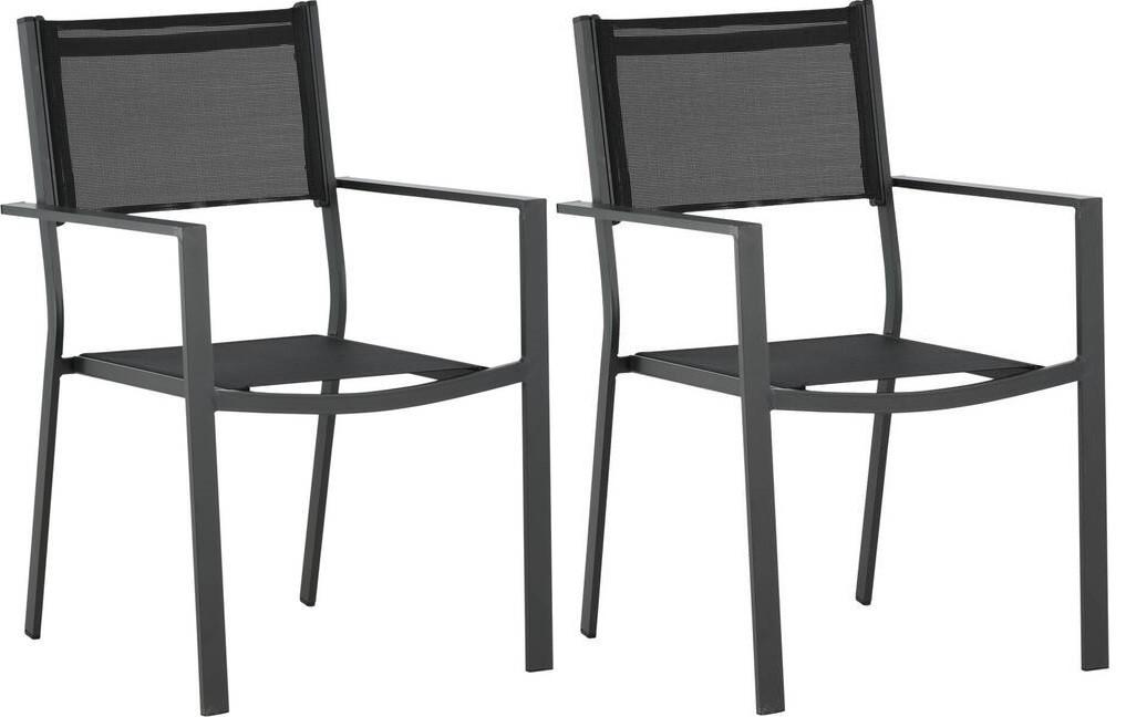 wohnli-moebel-suche-002615016002 Wohnli Möbelsuche - Stapelsessel-Set Copacabana Schwarz Aluminium 2er-Set