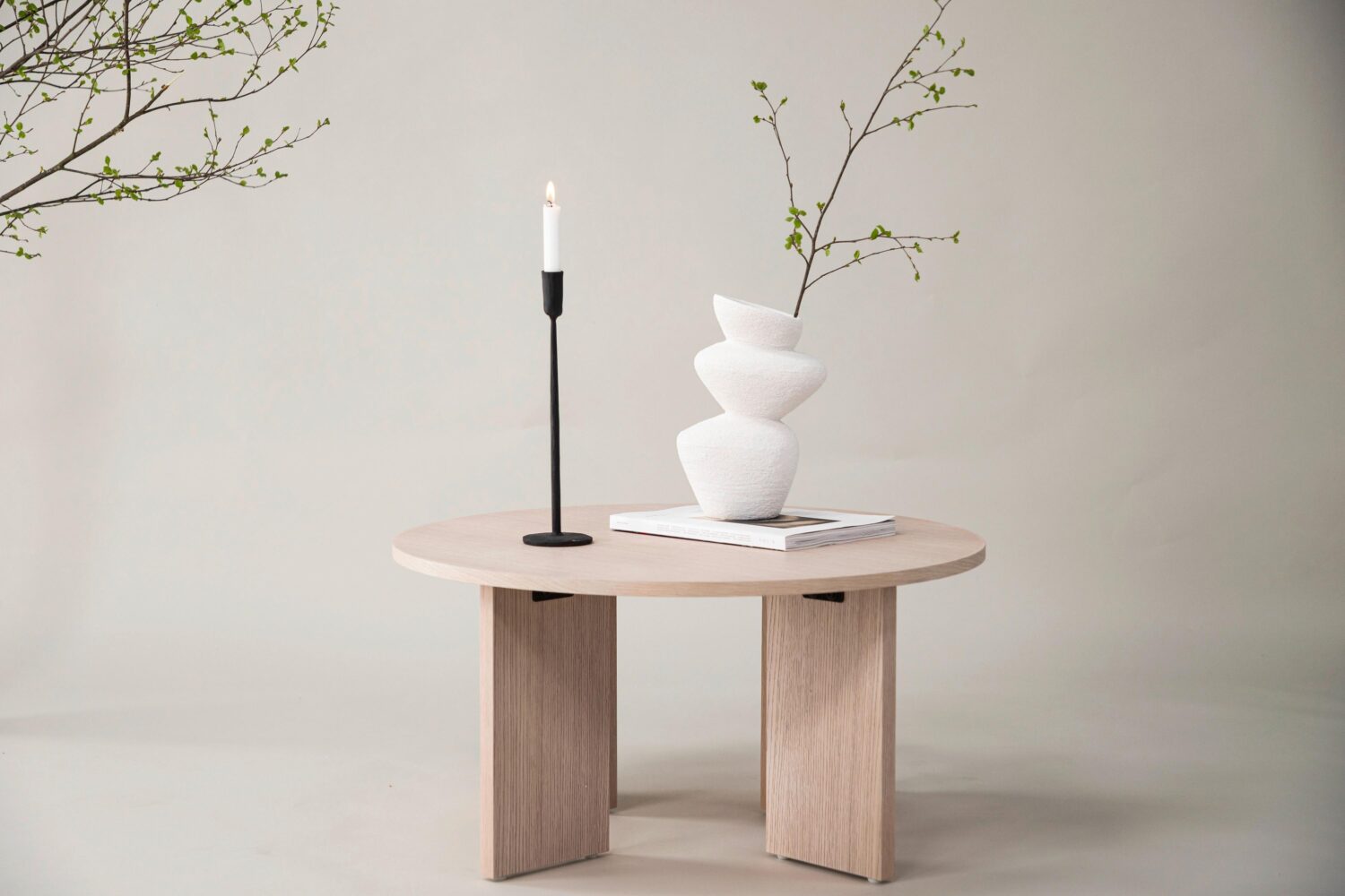 Couchtisch Askerön ca. 80x80x40 cm Weiß Holzwerkstoff Livetastic Wohnzimmermöbel Weiß