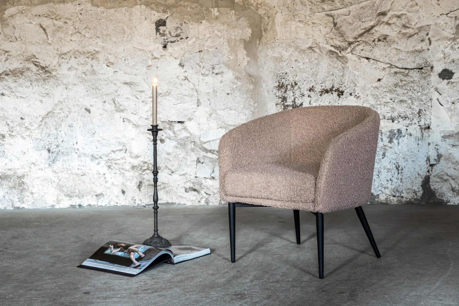 SESSEL FLUFFY Metall, Textil Livetastic Möbel > Sessel > Polstersessel Braun