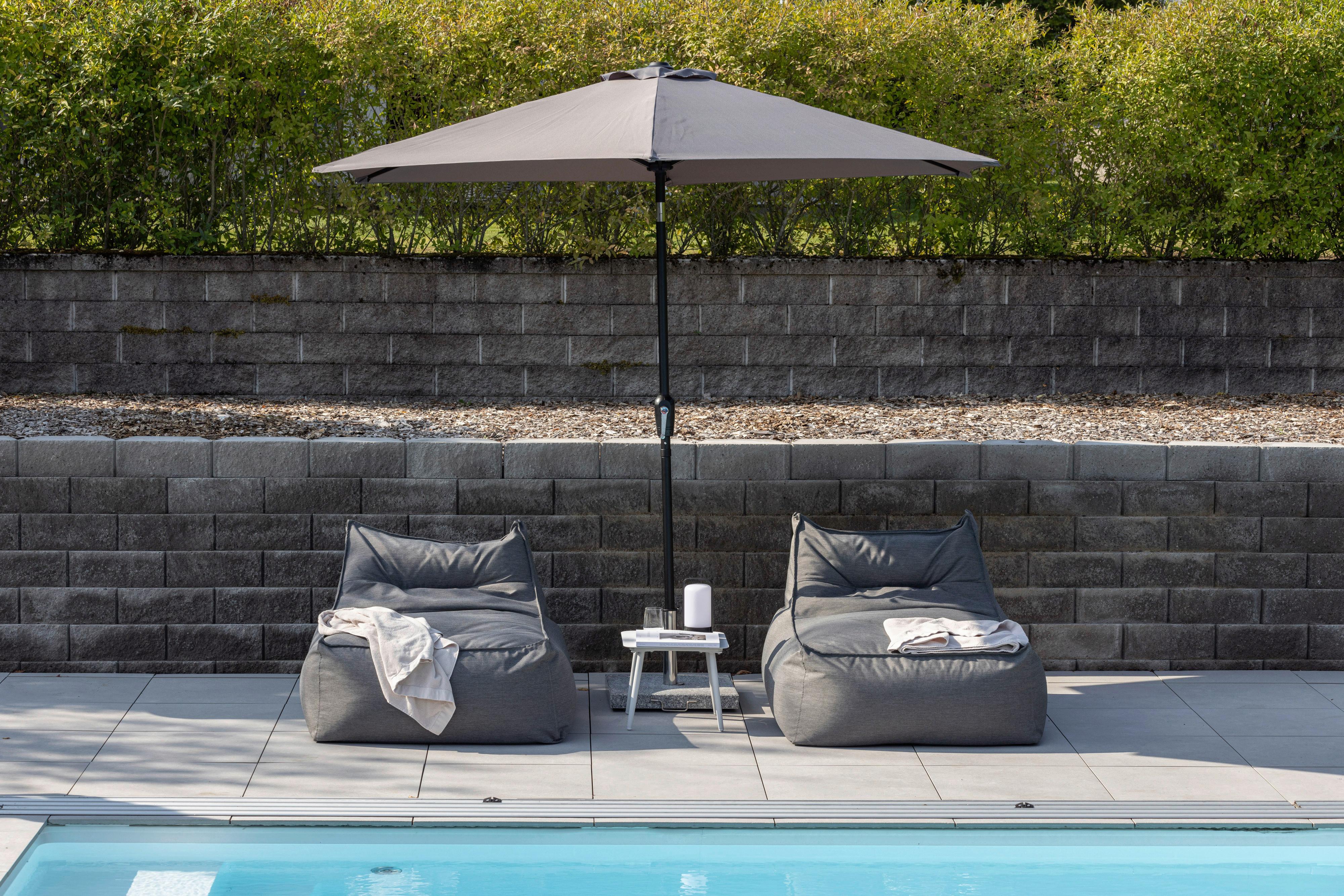 SONNENSCHIRM LEEDS Metall Gardenson Garten & Outdoor > Sonnen- & Sichtschutz > Sonnen- & Ampelschirme Grau