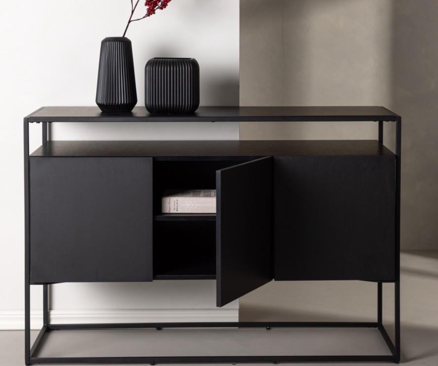 SIDEBOARD KINGSPORT Holz Livetastic Wohnzimmermöbel Schwarz